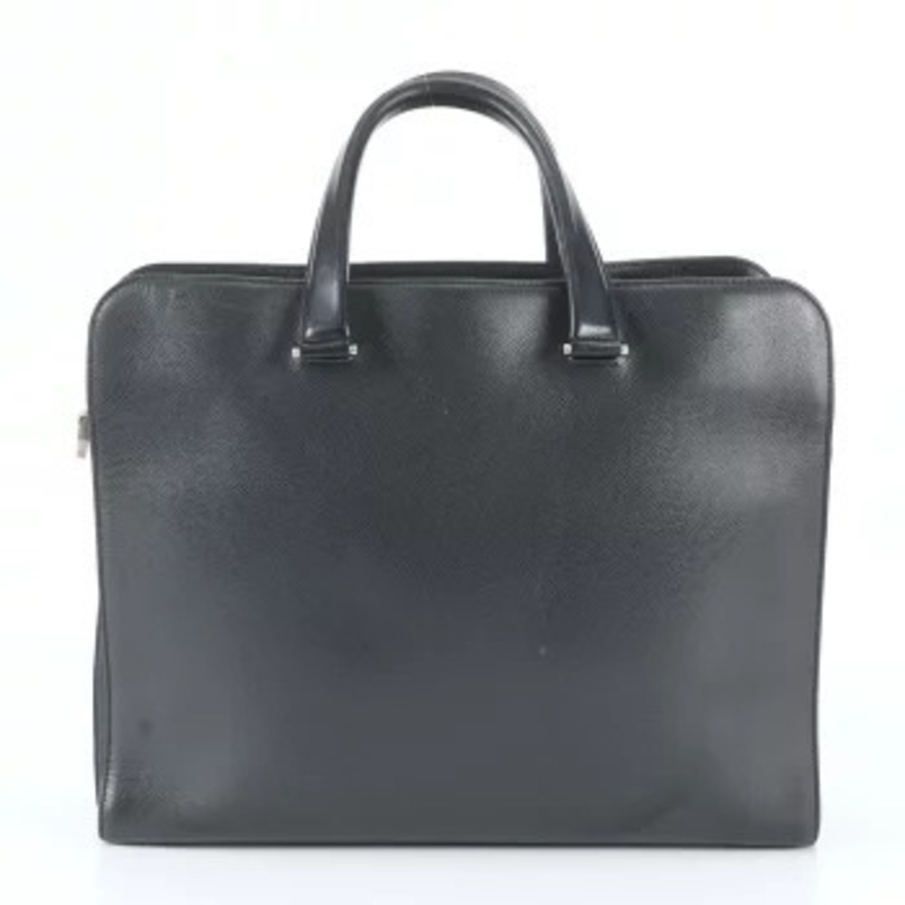 Louis Vuitton Taiga Nevsky Leather Business Briefcase Tote Blue Gray